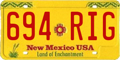 NM license plate 694RIG