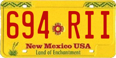 NM license plate 694RII