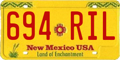 NM license plate 694RIL
