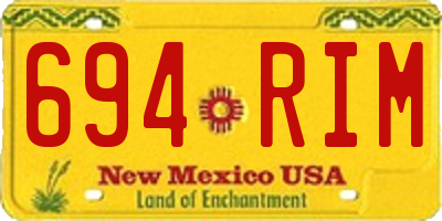 NM license plate 694RIM
