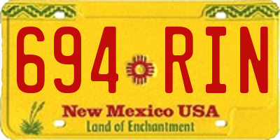 NM license plate 694RIN