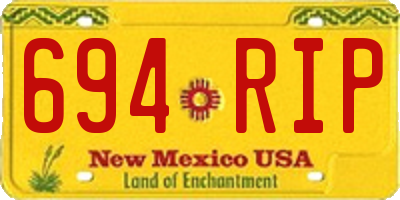 NM license plate 694RIP