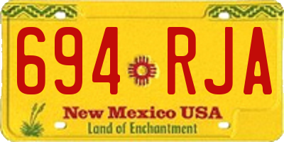 NM license plate 694RJA