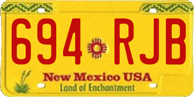 NM license plate 694RJB