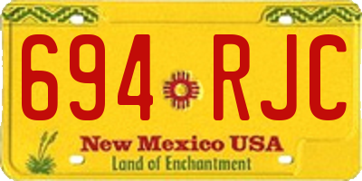 NM license plate 694RJC
