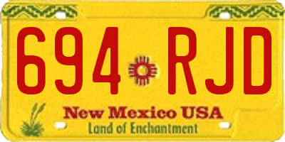 NM license plate 694RJD