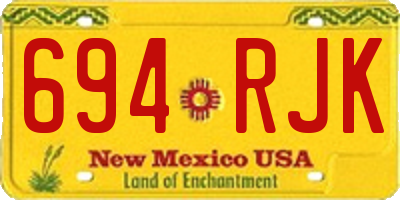 NM license plate 694RJK