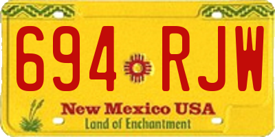 NM license plate 694RJW