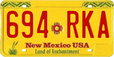 NM license plate 694RKA