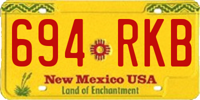 NM license plate 694RKB