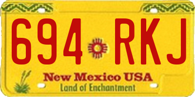 NM license plate 694RKJ