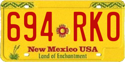 NM license plate 694RKO