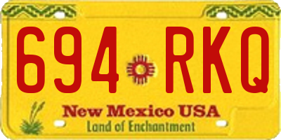 NM license plate 694RKQ