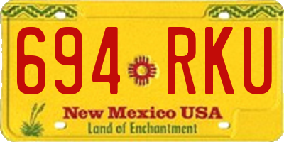 NM license plate 694RKU