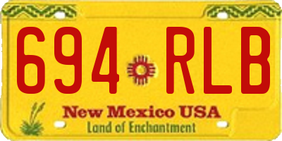 NM license plate 694RLB