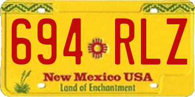 NM license plate 694RLZ