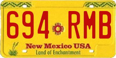 NM license plate 694RMB