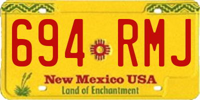 NM license plate 694RMJ