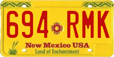 NM license plate 694RMK