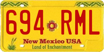 NM license plate 694RML