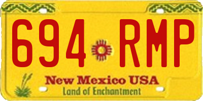 NM license plate 694RMP