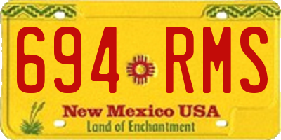 NM license plate 694RMS