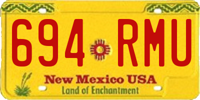 NM license plate 694RMU