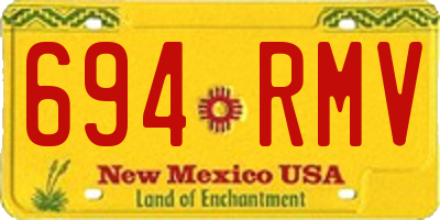 NM license plate 694RMV