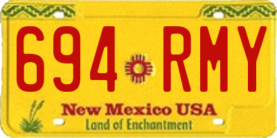 NM license plate 694RMY