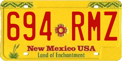 NM license plate 694RMZ