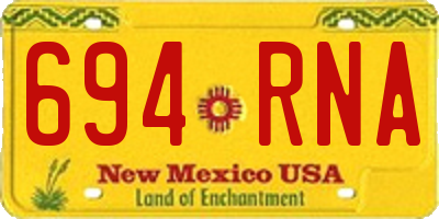 NM license plate 694RNA