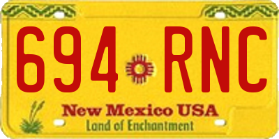 NM license plate 694RNC
