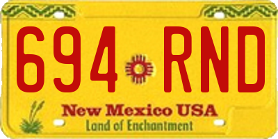 NM license plate 694RND