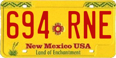 NM license plate 694RNE