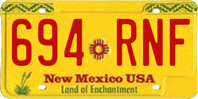NM license plate 694RNF