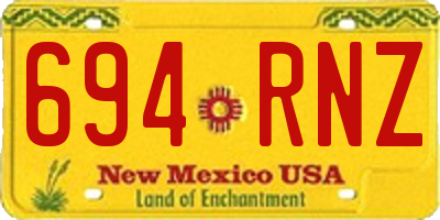 NM license plate 694RNZ