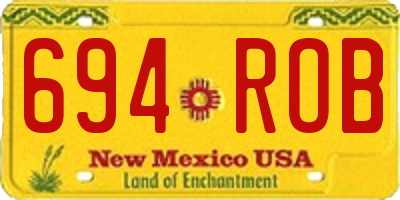 NM license plate 694ROB