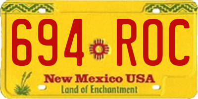 NM license plate 694ROC