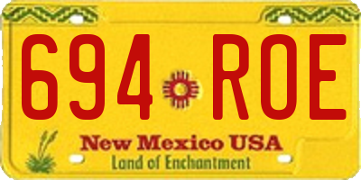 NM license plate 694ROE