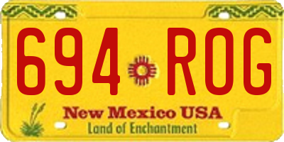 NM license plate 694ROG