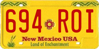 NM license plate 694ROI