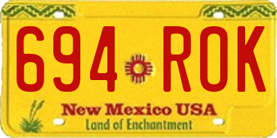 NM license plate 694ROK