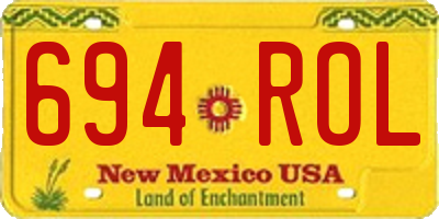 NM license plate 694ROL