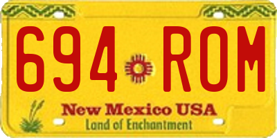 NM license plate 694ROM