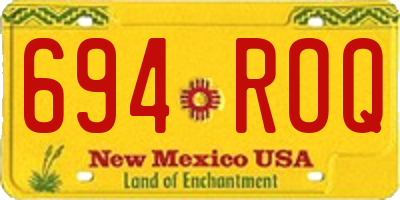 NM license plate 694ROQ