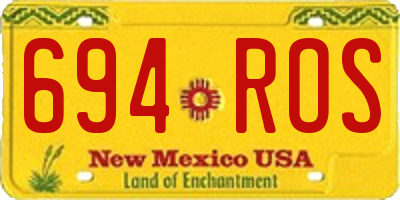 NM license plate 694ROS