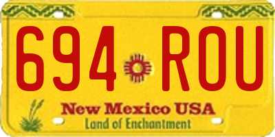 NM license plate 694ROU