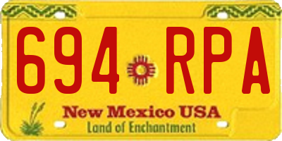 NM license plate 694RPA
