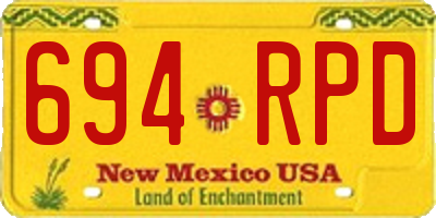 NM license plate 694RPD