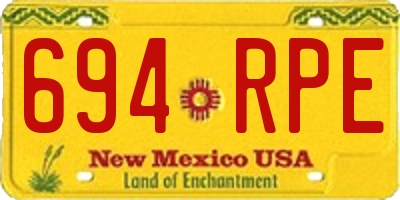 NM license plate 694RPE
